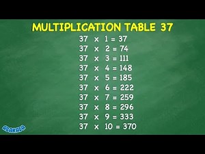 Multiplication Table 37
