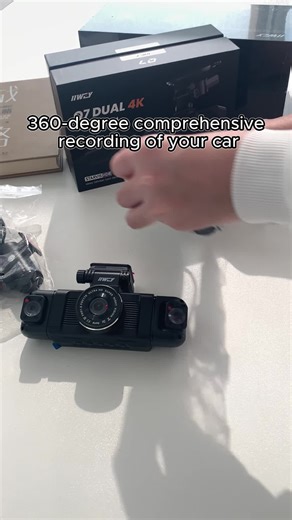 The driving recorder has four cameras to protect your car in all aspects.#dashcam #camera #dashcamera #record #car