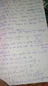 UGTRB UNIT -1 ALGEBRA -POLYNOMIAL EQUATIONS IMAGINARY AND IRRATIONAL ROOTS #ugtrb #ugtrbmaths #TRB