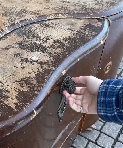 Restoring a Retro Bar Cabinet... The most veneer damage I've seen | Modern Makeovers