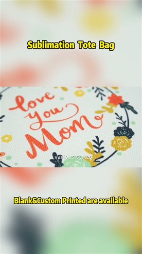 Custom sublimation tote bags with high-definition printing!