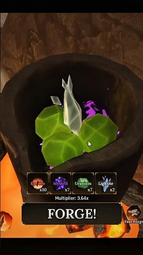 How to Craft the Strongest Helmet In Roblox The Forge! #theforge #theforgeroblox #shorts