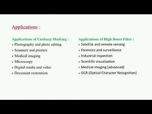 Unsharp Masking and High boost Filtering 