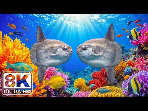Stunning 8K Aquarium Video – Serene Fish Tank Sounds 🌊 Relaxing Ocean Music for Deep Focus