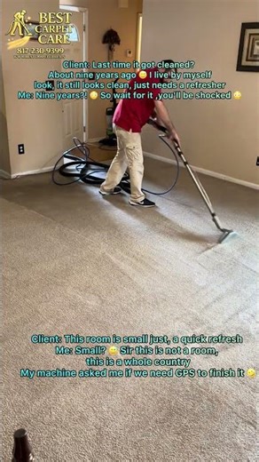 Funny Client + “Small” Huge Room + Carpet Not Cleaned for 9 Years 😅