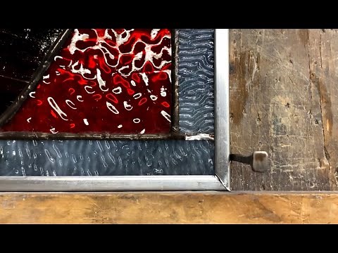 Framing stained glass pieces with Zinc