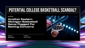 "When the first half spread jumps about 3 points just before tip-off, it's going to set off some alarm bells"  Craig Mish and Sam McQuill discuss suspicious betting activity involving Eastern Michigan Basketball... #CBB #NCAAMBB #MACSports #NCAABasketball #MAC #SportsNews #EasternMichiganEagles #Basketball #EasternMichigan #NCAAM #EMUEagles #BasketballNews #EasternMichiganUniversity #Sports #MacBasketball #CollegeBasketball #DoMore #NCAAB #EMU #NCAAMB | SportsGrid | Facebook