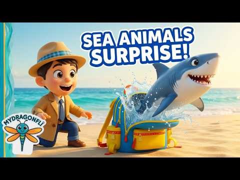Backpack Full of Surprise Sea Creatures - Guess the Animal!