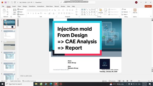 Chủ đề hôm nay: Injection Mold Thiết kế => Phân tích dòng chảy => Xuất báo cáo phân tích tự động chỉ mất 30s. Đầy đủ các thông tin sau: Tác giả củ bài báo cáo Thông tin người nhận báo cáo Input của bài toán phân tích Output của bài toán phân tích Đây là một bảng báo cáo tự động. Chúng ta có thể tuỳ chỉnh những nội dung mà chúng ta muốn xuất hiện trong báo cáo. #cae #injectionmolding #vietnam #mechanical #tryhard