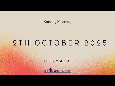 Sunday Morning Service "The Pattern to Follow" - Acts 2:42-47 - Adam Goddard