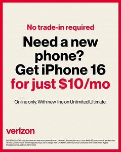 4.3K reactions · 399 shares | Save on iPhone 16, with a new line on Unlimited Ultimate. No trade-in required. Online only. | Verizon | Facebook
