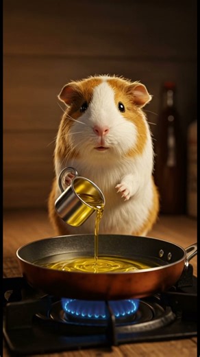 🐾A chef guinea-pig make Tteokbokki. #animalcooking #cute #funny #guineapig #chef