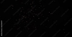 Explosion And Fireballs. Particles Moving Around. Slow Motion Footage 4K VFX Element