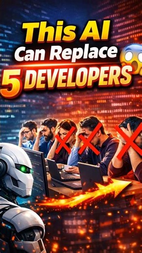 This AI can replace 5 developers 😱#shortviral #shorts @A1coderclips