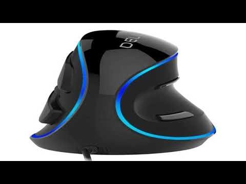 Delux M618 PLUS Ergonomics Vertical Gaming Mouse 6 Buttons 4000 DPI RGB Wired/Wireless Right Hand
