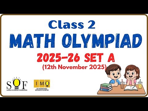 Class 2 Math Olympiad 2025 Set A | SOF IMO Class 2 Maths Olympiad Question Paper 2025-26 Set A