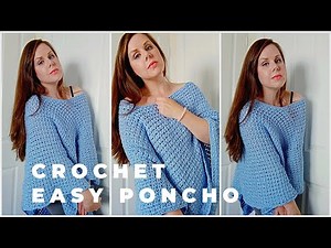 CROCHET CORNFLOWER PONCHO FOR BEGINNERS | Crochet The Cornflower Poncho Easy Tutorial & Free Pattern