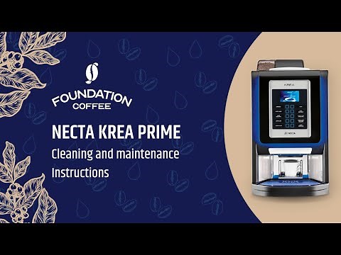 Necta Krea Prime - Cleaning and Maintenance Instructions