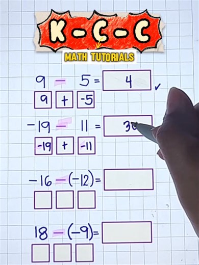 Keep-Change-Change ‼️ #mathstutorials #teachergon #mathtutorials #mathchallenge #MathMadeEasy #Mathhack #MathTutorials #mathmadeeasy #mathstricksshortcut #algebrateacher #AlgebraChallenge #basicalgebra #subtractiontricks #subtractinginteger #integers | Math Tutorials