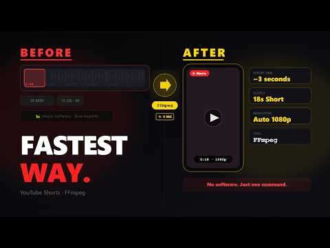 Stop Using Heavy Editors! Convert to TikTok/Shorts with 1 FFmpeg Command