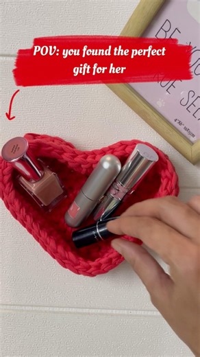 The Cutest Crochet Gift for Her ❤️ | Handmade Heart Basket