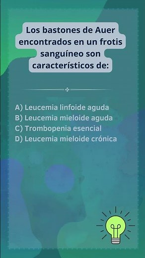 Bastones de Auer en un frotis sanguíneo 🧪 Test de laboratorio clínico
