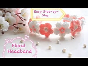 How to crochet flower 🌸 headband | Easy tutorial for Beginners |