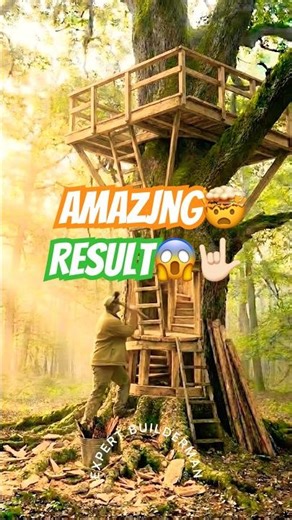 Epic Time-Lapse: Building a Magical Gothic Treehouse in a Giant Oak Tree! 🌳✨#shorts #diybuild #diy