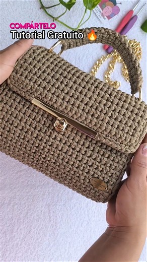 Teje tú propio Bolso de forma fácil y práctica. TUTORIAL GRATUITO AQUÍ 👇🏻#crochet #bolsostejidos
