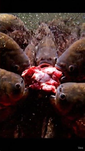 Hungry Piranhas Attack! 😱🩸#Piranha #AI #Shorts