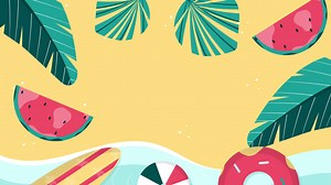 Motion Graphic of Flat summer background | Free Stock Video Footage