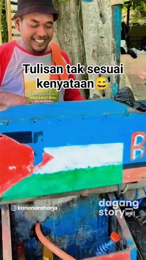Cerita pedagang tulisan tidak sesuai kenyataan🎥 : Instagram @kananaraharja