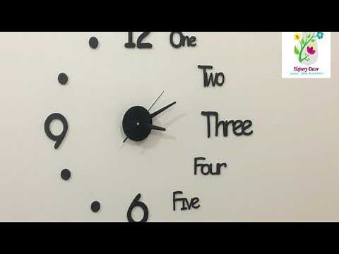 how to install 3D diy wall clock, Acrylic Big wall clock Assembling wall clock | Hajvery Decor