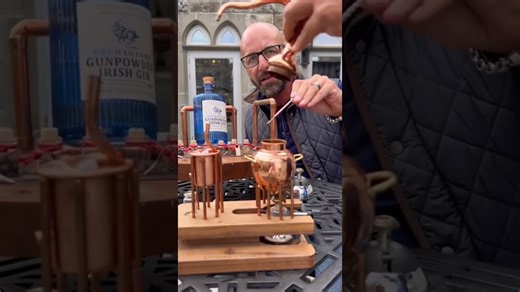 Making gin in a mini distillery!🍸 #shorts