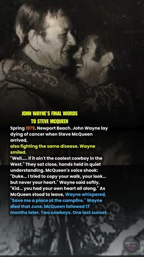 JOHN WAYNE'S FINAL WORDSTO STEVE MCQUEEN#shortsfeed