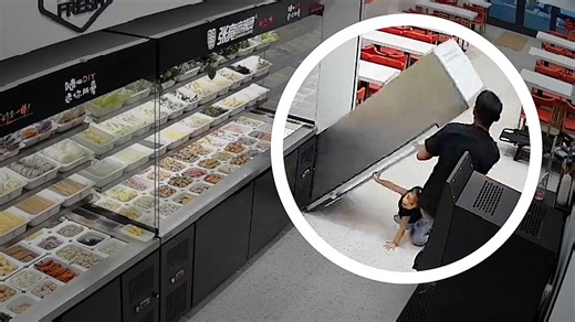 Right place, right time: Hero diner saves toddler from falling fridge