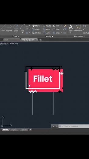 Học Lệnh FILLET trong AutoCad - Lên Lương Với Vẽ Đường Bo
