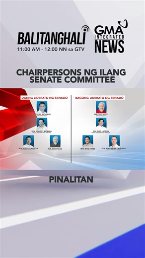 Chairpersons ng ilang komite, pinalitan kasunod ng pagpapalit ng liderato sa Senado #shorts | Balitanghali | Balitanghali