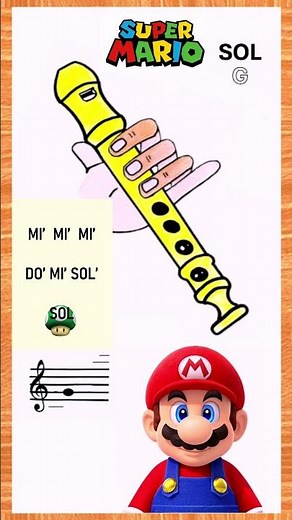 Super Mario Bros theme on the recorder | EASY TUTORIAL WITH ANIMATION