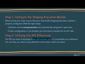 How to Assign Deliveries to a Single Trip and Ship Confirm in Oracle EBS