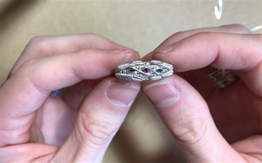 Raftark Jewelry 马眼夹镶 戒指 教程3 Wire Wrapping Tutorial_ Rings