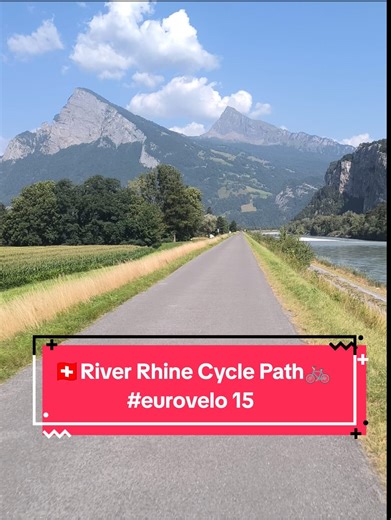 🇨🇭River Rhine Cycle path🚲 1,300 KM route from Switzerland to the Netherlands. Eurovelo 15 is the name of the cyclepath. #switzerland #cycle #fyp #eurovelo #riverrhine | Pedals and Peaks