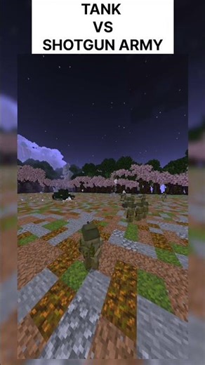 TANK VS SHOTGUN ARMY WHO WINS 👇#minecraft #shorts