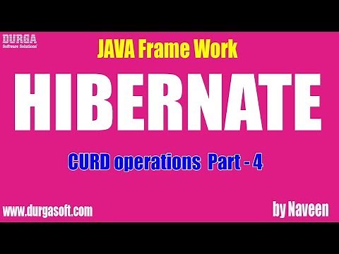 Hibernate tutorial | CURD Operations Part - 4 by Naveen