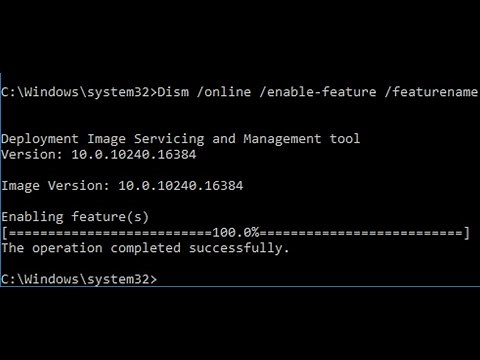 Install .NET Framework 3.5 in Command Prompt