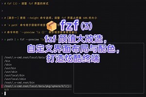 📦fzf (3) - fzf 颜值大改造，自定义界面布局与配色，打造炫酷终端