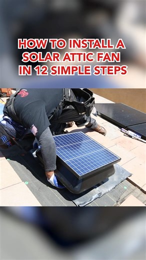 How to install a solar attic fan in 12 simple steps! #bluecollar #hvac #homeimprovements