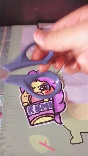 how to make cute angry sticker of Rumi#drawing k-pop demon hunters