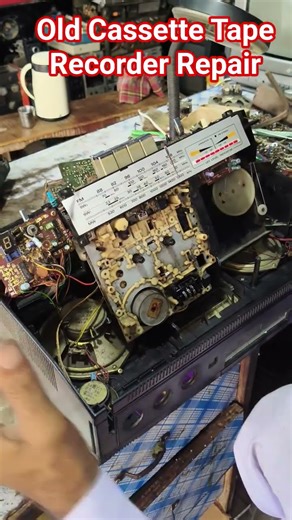 old Cassette Tape Recorder Repairing Service Centre Shop #old #cassette #secondhandmachines #repair