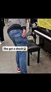 139K views · 1.5K reactions | Girl gets shocked when she recognises the piece I played #shock #girl #reaction #nationalanthem #publicpiano #spontaneous #music #romania #desteaptateromane #grandpiano #streetpiano #womenreaction #surprised | Andrei Piano | Facebook